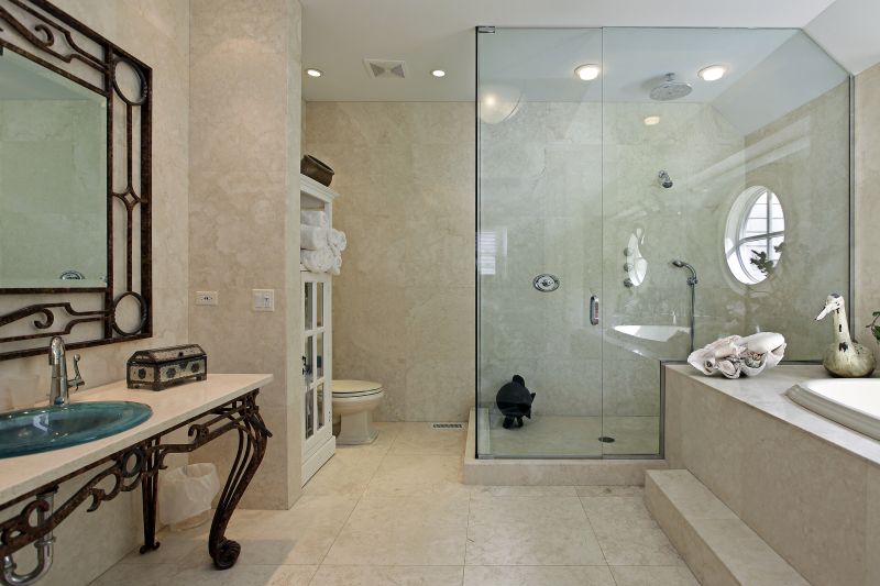 Luxury Shower with Frameless Glass